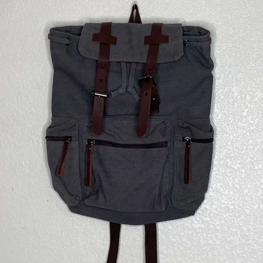 Greg Norman The Refined Traveler Canvas Backpack NWT